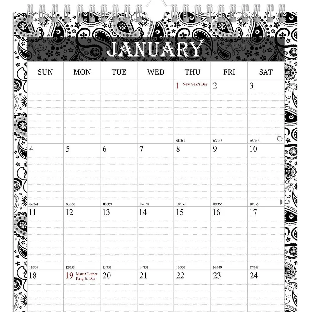 2026-2027 Wall Calendar Spiral-bound Twin-Wire Binding - 18 Months 11
